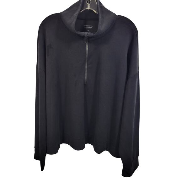 Athleta Tops - Athleta Women's Black 1/2 Zip Mock Neck Pullover Top Size 2X 21126-1280